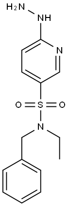 N-benzyl-N-ethyl-6-hydrazinylpyridine-3-sulfonamide Struktur