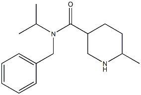 N-benzyl-N-isopropyl-6-methylpiperidine-3-carboxamide Struktur