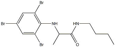 N-butyl-2-[(2,4,6-tribromophenyl)amino]propanamide Struktur