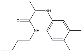 N-butyl-2-[(3,4-dimethylphenyl)amino]propanamide Struktur