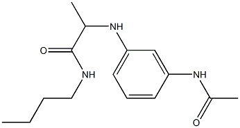 N-butyl-2-[(3-acetamidophenyl)amino]propanamide Struktur