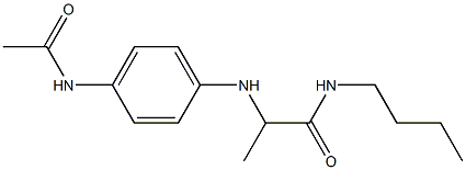 N-butyl-2-[(4-acetamidophenyl)amino]propanamide Struktur