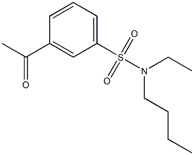 N-butyl-3-acetyl-N-ethylbenzene-1-sulfonamide Struktur