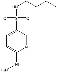 N-butyl-6-hydrazinylpyridine-3-sulfonamide Struktur