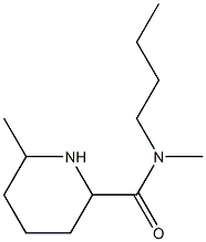 N-butyl-N,6-dimethylpiperidine-2-carboxamide Struktur