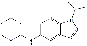 N-cyclohexyl-1-(propan-2-yl)-1H-pyrazolo[3,4-b]pyridin-5-amine Struktur