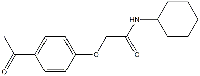 N-cyclohexyl-2-(4-acetylphenoxy)acetamide Struktur