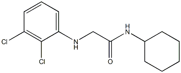 N-cyclohexyl-2-[(2,3-dichlorophenyl)amino]acetamide Struktur