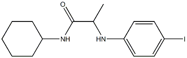 N-cyclohexyl-2-[(4-iodophenyl)amino]propanamide Struktur