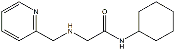 N-cyclohexyl-2-[(pyridin-2-ylmethyl)amino]acetamide Struktur