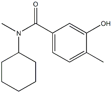 N-cyclohexyl-3-hydroxy-N,4-dimethylbenzamide Struktur