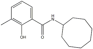 N-cyclooctyl-2-hydroxy-3-methylbenzamide Struktur