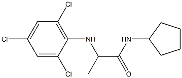 N-cyclopentyl-2-[(2,4,6-trichlorophenyl)amino]propanamide Struktur