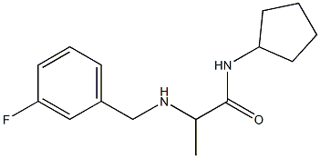 N-cyclopentyl-2-{[(3-fluorophenyl)methyl]amino}propanamide Struktur