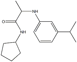 N-cyclopentyl-2-{[3-(propan-2-yl)phenyl]amino}propanamide Struktur