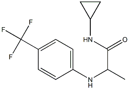 N-cyclopropyl-2-{[4-(trifluoromethyl)phenyl]amino}propanamide Struktur