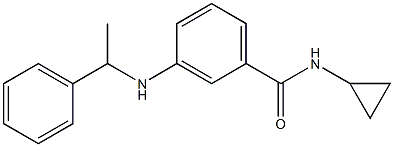 N-cyclopropyl-3-[(1-phenylethyl)amino]benzamide Struktur