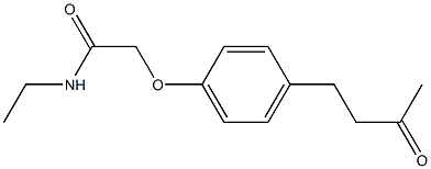 N-ethyl-2-[4-(3-oxobutyl)phenoxy]acetamide Struktur