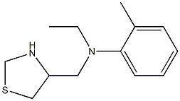 N-ethyl-2-methyl-N-(1,3-thiazolidin-4-ylmethyl)aniline Struktur