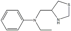 N-ethyl-N-(1,3-thiazolidin-4-ylmethyl)aniline Struktur