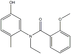 N-ethyl-N-(5-hydroxy-2-methylphenyl)-2-methoxybenzamide Struktur