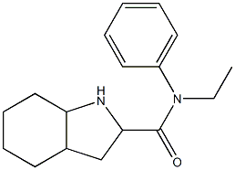 N-ethyl-N-phenyloctahydro-1H-indole-2-carboxamide Struktur