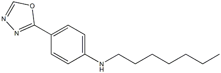 N-heptyl-4-(1,3,4-oxadiazol-2-yl)aniline Struktur