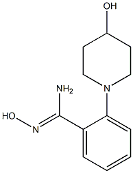 N'-hydroxy-2-(4-hydroxypiperidin-1-yl)benzene-1-carboximidamide Struktur