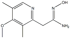 N'-hydroxy-2-(4-methoxy-3,5-dimethylpyridin-2-yl)ethanimidamide Struktur