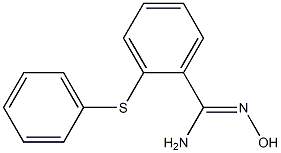 N'-hydroxy-2-(phenylsulfanyl)benzene-1-carboximidamide Struktur