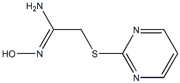 N'-hydroxy-2-(pyrimidin-2-ylsulfanyl)ethanimidamide Struktur