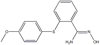 N'-hydroxy-2-[(4-methoxyphenyl)sulfanyl]benzene-1-carboximidamide Struktur