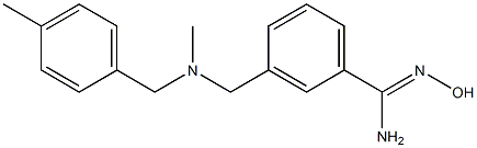 N'-hydroxy-3-({methyl[(4-methylphenyl)methyl]amino}methyl)benzene-1-carboximidamide Struktur