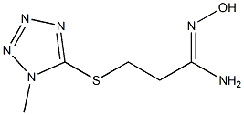 N'-hydroxy-3-[(1-methyl-1H-1,2,3,4-tetrazol-5-yl)sulfanyl]propanimidamide Struktur