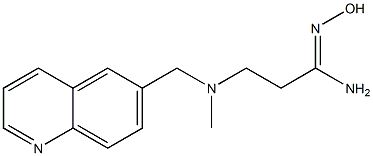 N'-hydroxy-3-[methyl(quinolin-6-ylmethyl)amino]propanimidamide Struktur