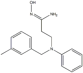 N'-hydroxy-3-{[(3-methylphenyl)methyl](phenyl)amino}propanimidamide Struktur