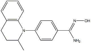 N'-hydroxy-4-(2-methyl-1,2,3,4-tetrahydroquinolin-1-yl)benzene-1-carboximidamide Struktur