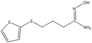 N'-hydroxy-4-(thiophen-2-ylsulfanyl)butanimidamide Struktur