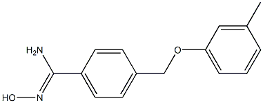 N'-hydroxy-4-[(3-methylphenoxy)methyl]benzenecarboximidamide Struktur