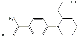 N'-hydroxy-4-[2-(2-hydroxyethyl)piperidin-1-yl]benzene-1-carboximidamide Struktur