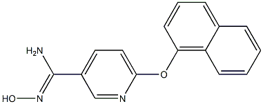 N'-hydroxy-6-(1-naphthyloxy)pyridine-3-carboximidamide Struktur