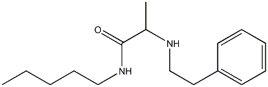 N-pentyl-2-[(2-phenylethyl)amino]propanamide Struktur