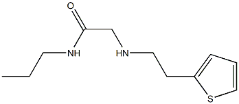 N-propyl-2-{[2-(thiophen-2-yl)ethyl]amino}acetamide Struktur