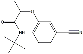 N-tert-butyl-2-(3-cyanophenoxy)propanamide Struktur