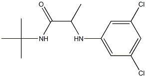 N-tert-butyl-2-[(3,5-dichlorophenyl)amino]propanamide Struktur