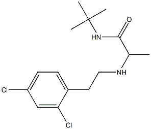 N-tert-butyl-2-{[2-(2,4-dichlorophenyl)ethyl]amino}propanamide Struktur