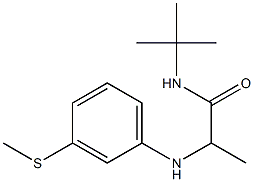 N-tert-butyl-2-{[3-(methylsulfanyl)phenyl]amino}propanamide Struktur