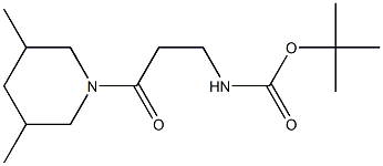 tert-butyl 3-(3,5-dimethylpiperidin-1-yl)-3-oxopropylcarbamate Struktur