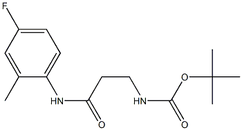 tert-butyl 3-[(4-fluoro-2-methylphenyl)amino]-3-oxopropylcarbamate Struktur