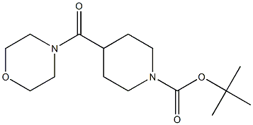 tert-butyl 4-(morpholin-4-ylcarbonyl)piperidine-1-carboxylate Struktur